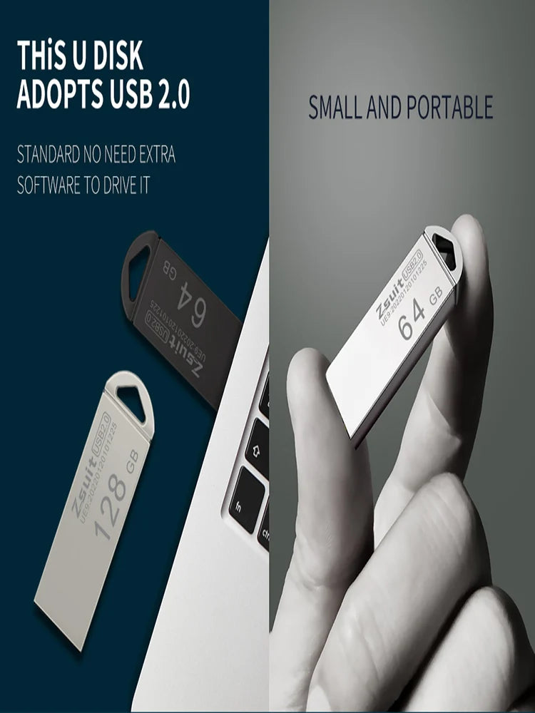 ZSUIT 10Pcs 3.0 USB Flash Drive 8GB 32GB Pendrive 128GB 64GB Custom LOGO Waterproof 2.0 USB Pen Drive Flash Metal Stick CTK Zpaxo