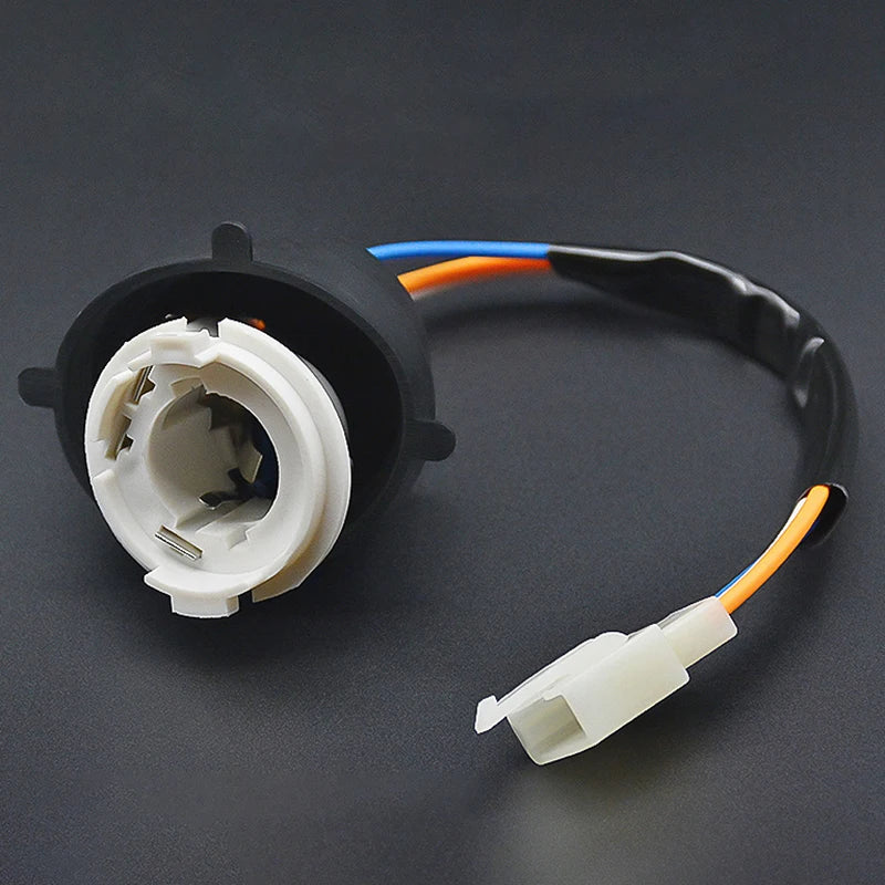 BA20D Motorcycle Bulb Base Socket LED Headlight Holders Adapters