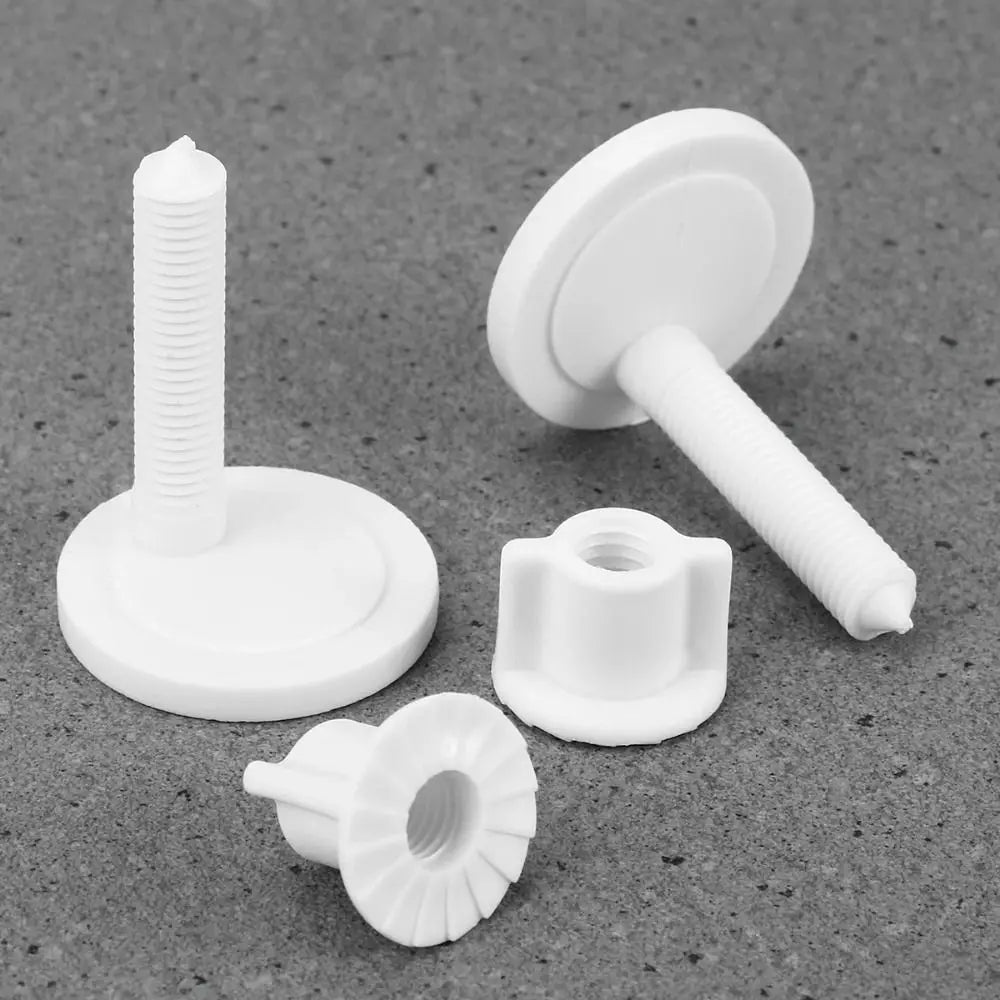 Plastic Toilet Hinge Screws & Nuts – Universal Replacement Set Toilet Hinge Screws Zpaxo