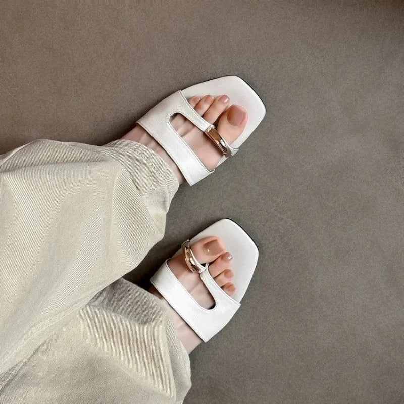 Women Slippers Casual Anti-slip Designer Comfortable Outdoor Sandals Zpaxo Beige 35