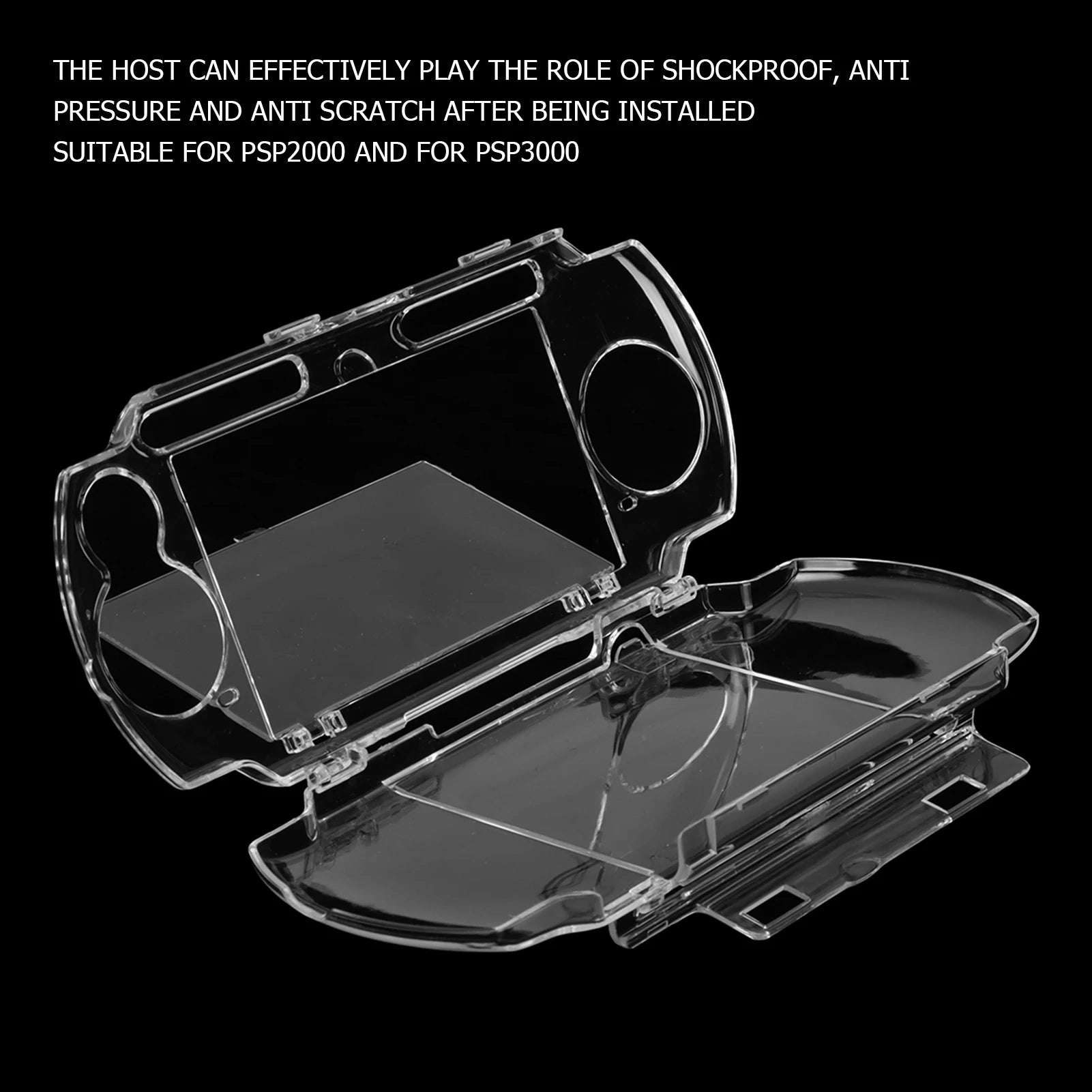 Universal Protector with Movie Bracket Protective Case Stylish Prevent Slipping Shockproof Transparent Protective Shellfor PSP Zpaxo