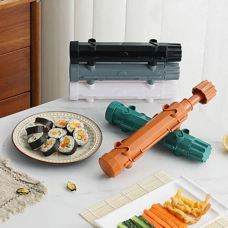 DIY Sushi Making Mold Set – Rice Roll Bazooka & Drum Tool Sushi Making Mold Zpaxo