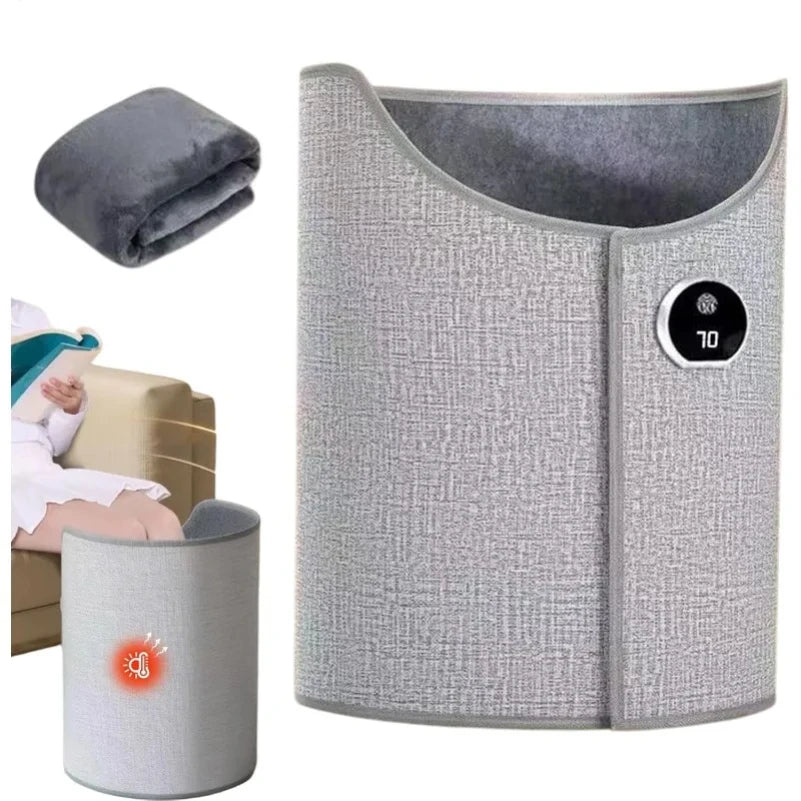 Silent Foldable Leg Warmer Pro - Under Desk Electric Foot Heater with Thermostat & Auto Shut Off for Office Home Timer Zpaxo