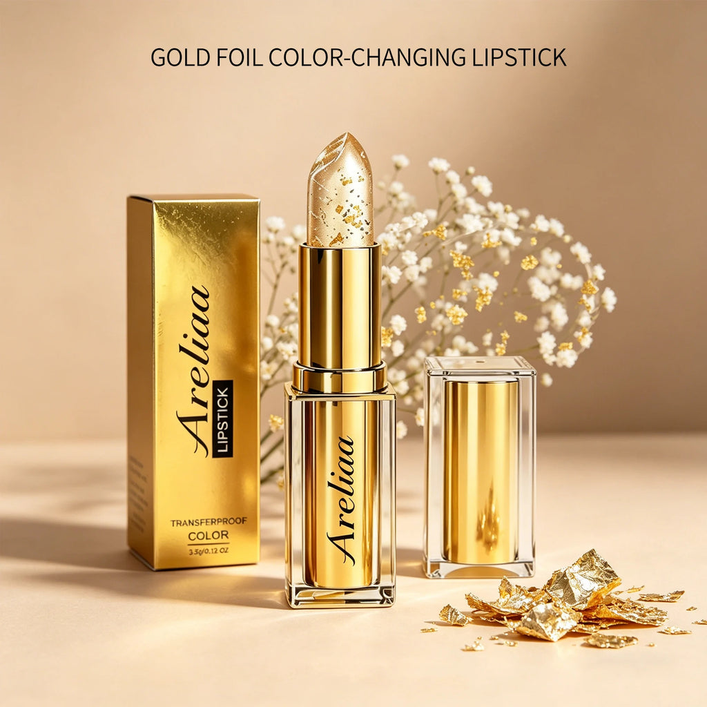 Gold Foil pH Color Changing Lip Balm | Moisturizing Lip Gloss Color Changing Lip Gloss Zpaxo
