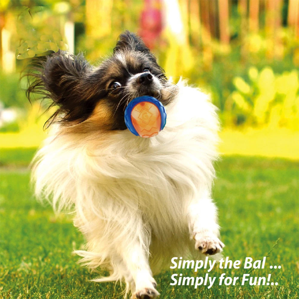Pet Dog Squeaky Toys Ball Tennis Interactive Bounce Sound Rubber Zpaxo