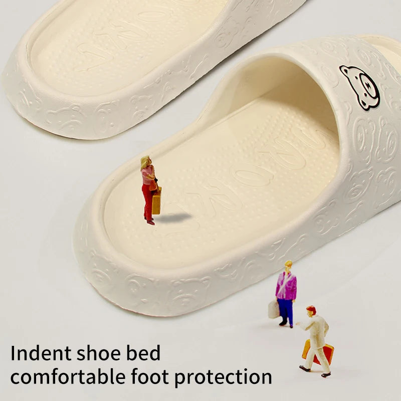 2025 Bathroom Girl Indoor Home Slippers Woman Non-slip Female Outer