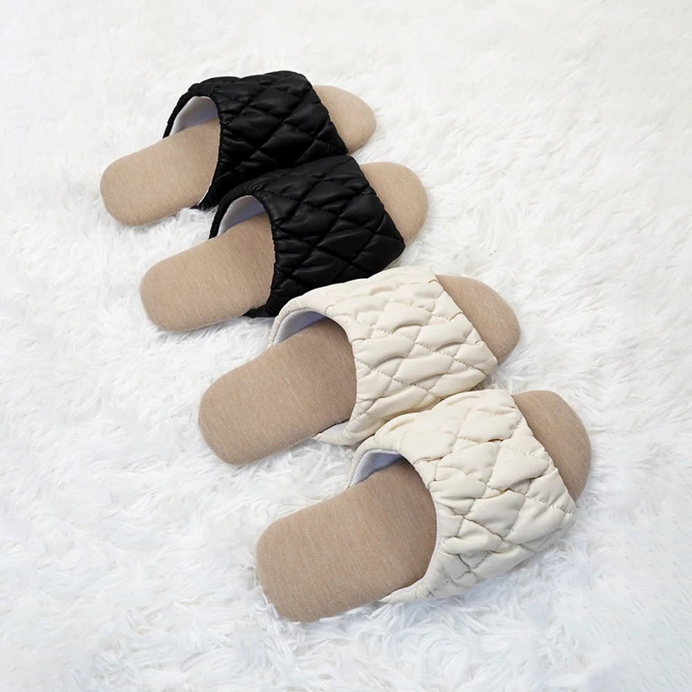 SHAJI Womens Spring Autumn Silent Indoor Cotton Slippers Sweat