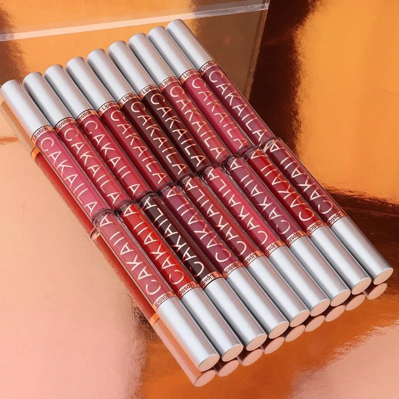 18-Color Dark Red Lip Gloss Matte Velvet Long-lasting Waterproof