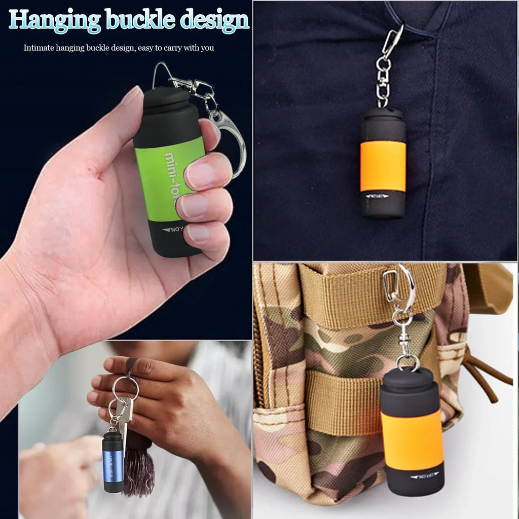 POCKETMAN Mini LED Keychain Flashlight – USB Rechargeable