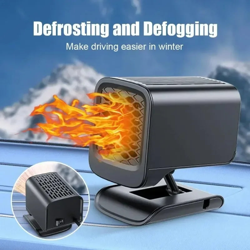 12V 2-in-1 Car Heater Fan – Windshield Defogger & Defroster