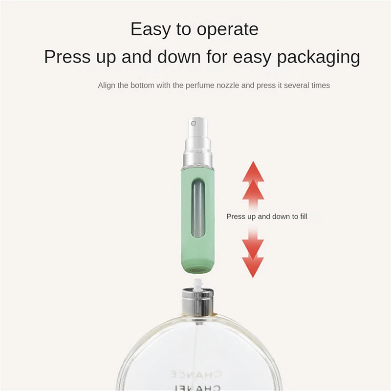 6/3/1PCS Mini Refillable 5ML Perfume Bottle Candy Color Bottom Filling Press Type Portable Travel Cosmetic Liquid Spray Bottle Zpaxo