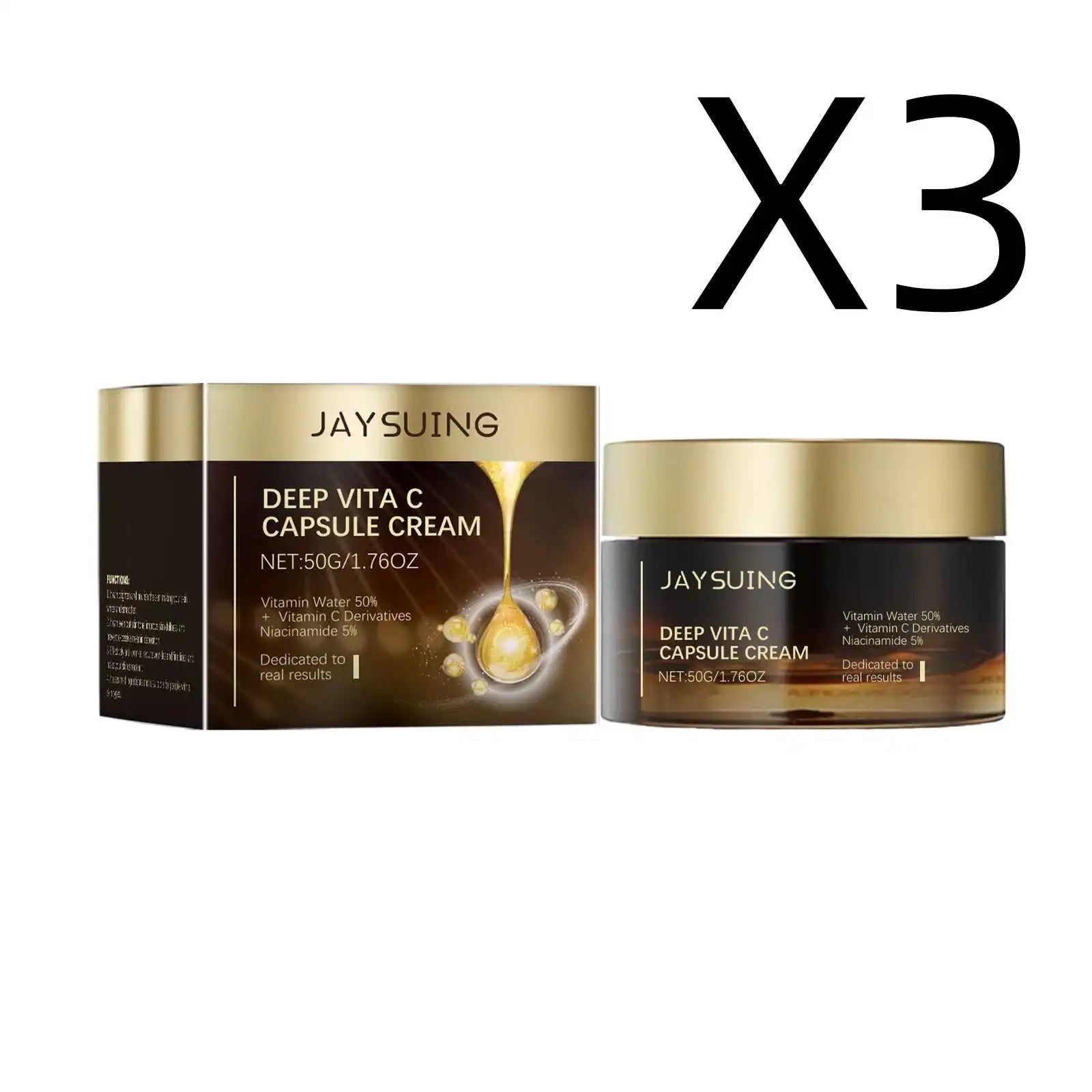 Vitamin C Face Cream – Brighten, Firm & Moisturize | 50g Vitamin C Face Cream Zpaxo 3x50g Boxes