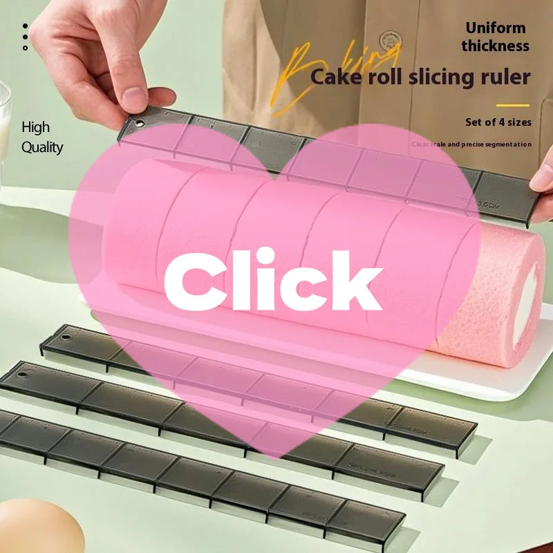 4Pcs Biscuit Cake Cutting Roll Scale Ruler Cake Roll Ruler Uniform Division Molds Pastries Bakings Kitchen Dessert Making Tool Zpaxo Default Title