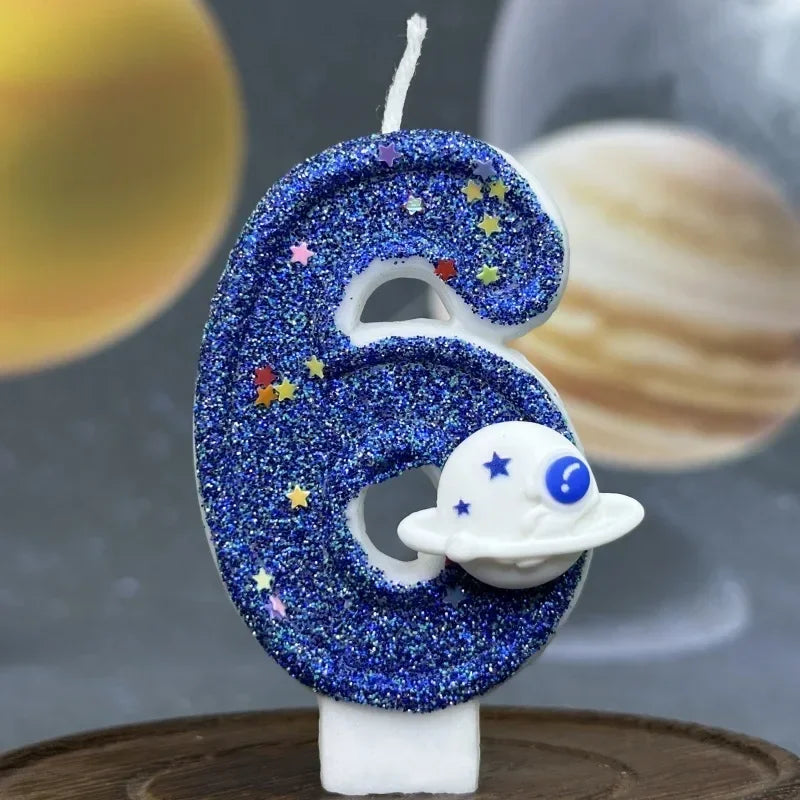 Boys Space Universe Birthday Number Candle Cake Topper Cake Topper Zpaxo 6