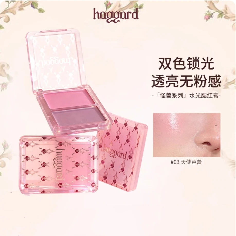 Haggard Emo Monster Water Glow Blush Cream Duo Multi Purpose Makeup Zpaxo