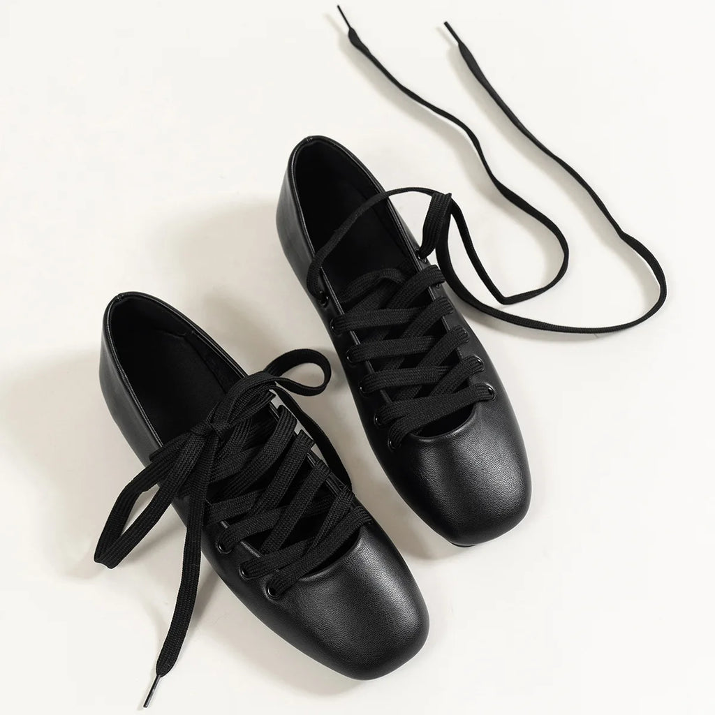Cross Strap Women Ballet Flats Shoes Comfort Soft Sole Spring Autumn