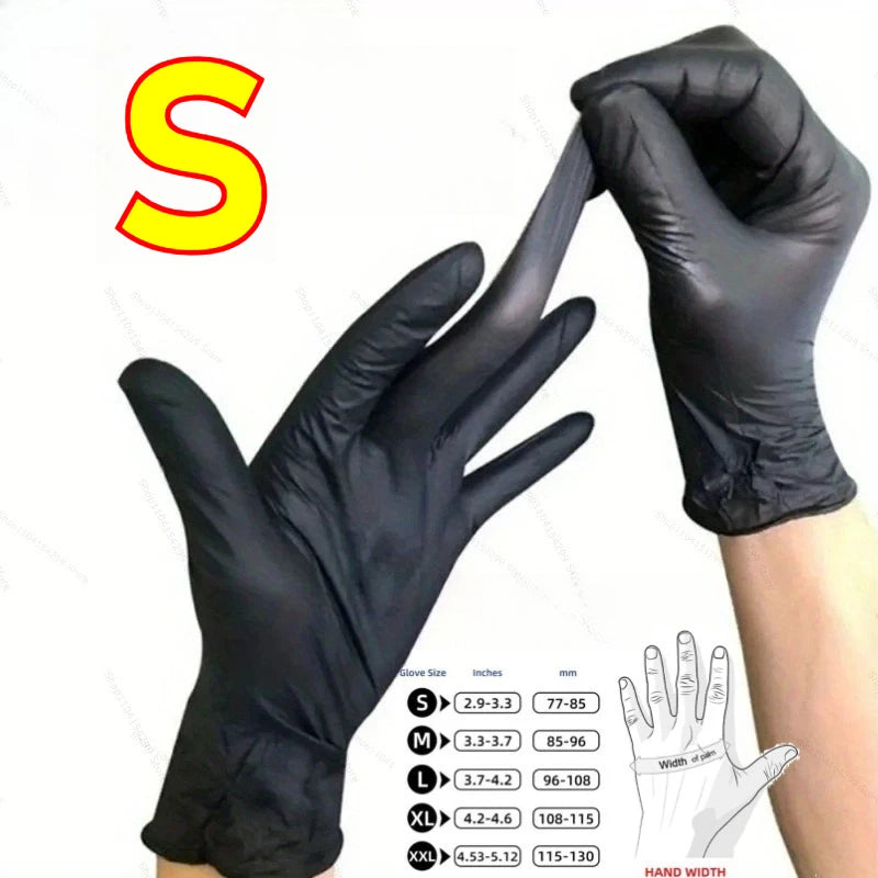 Disposable Nitrile Waterproof Gloves Dish Washing Kitchen Household Gloves Dog Wash Cleaning Glove for Food Working Latex Gloves Zpaxo S-22x8cm 200pcs