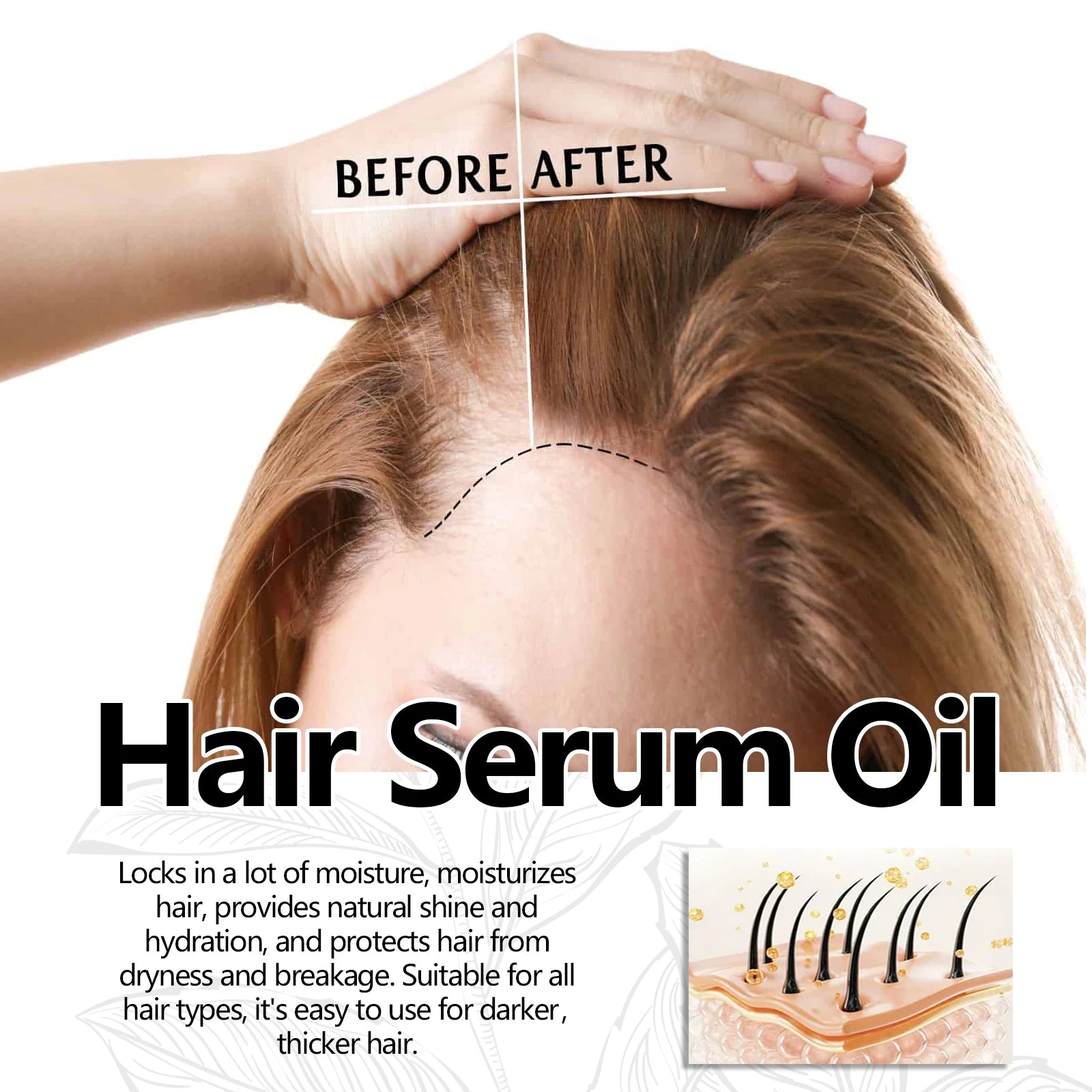 Scalp Treatment Serum Oil Hair Thicken Promote Hair Regrowth Prevent Hair Loss Repair Damaged Hair Smoothing Nourishing Hair Oil Zpaxo