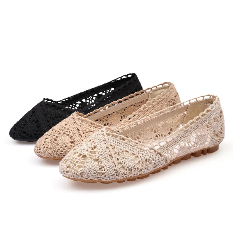 Women Autumn Flats Shoes Solid Lace Canvas Shoes Hollow Floral Breathable Platform Flat Shoes Loafers Female Espadrilles 2019 Zpaxo