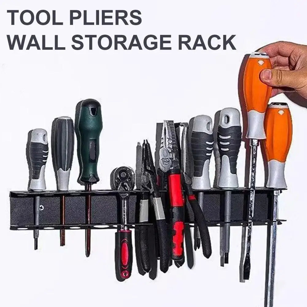 14-Hole Wall-Mounted Screwdriver & Tool Organizer Rack Tool Storage Rack Zpaxo