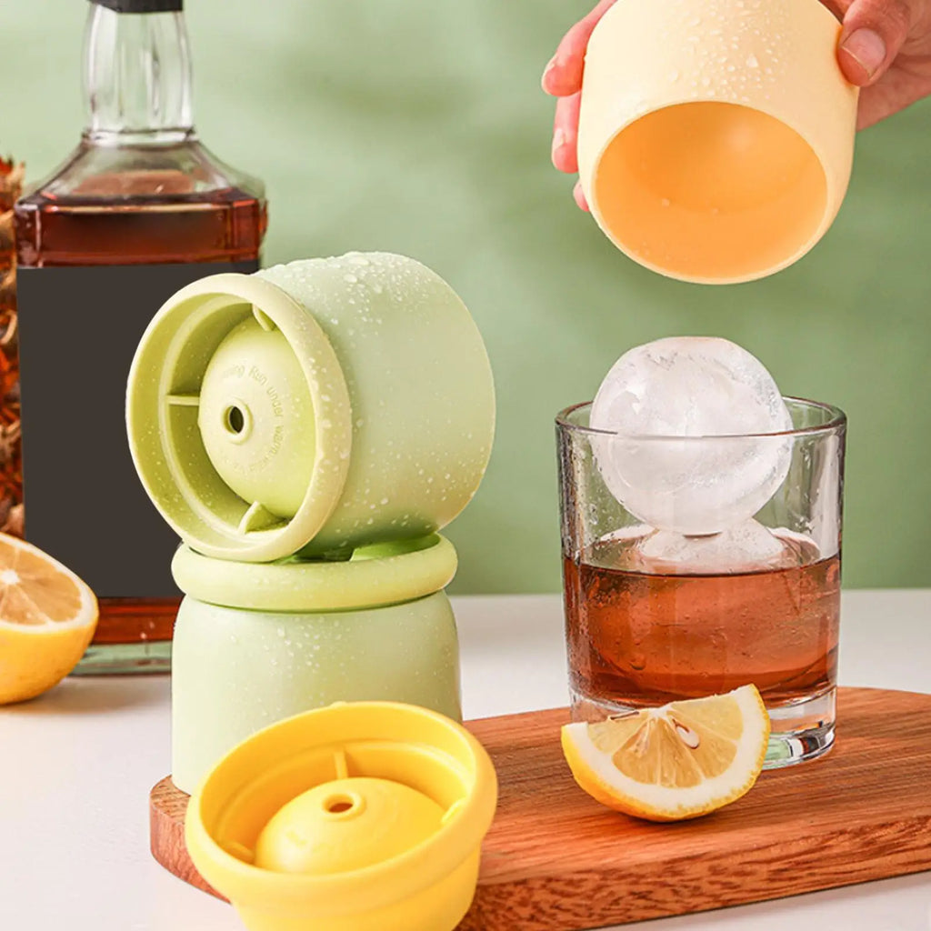 Ice Ball Mold Large Reusable Sphere Mould Circle Cubes Juice Beverage