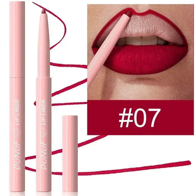 Waterproof Matte Lipliner Pencil Red Contour Tint Lipstick Long Zpaxo 07