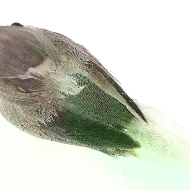Home party wedding decor Gray fake birds artificial foam feathers sparrow 1Pc Zpaxo
