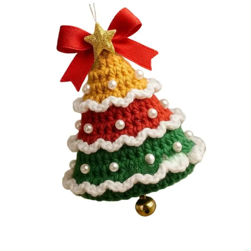 Christmas Bells Ornament Knitted Santa Hanging Tree Decorations