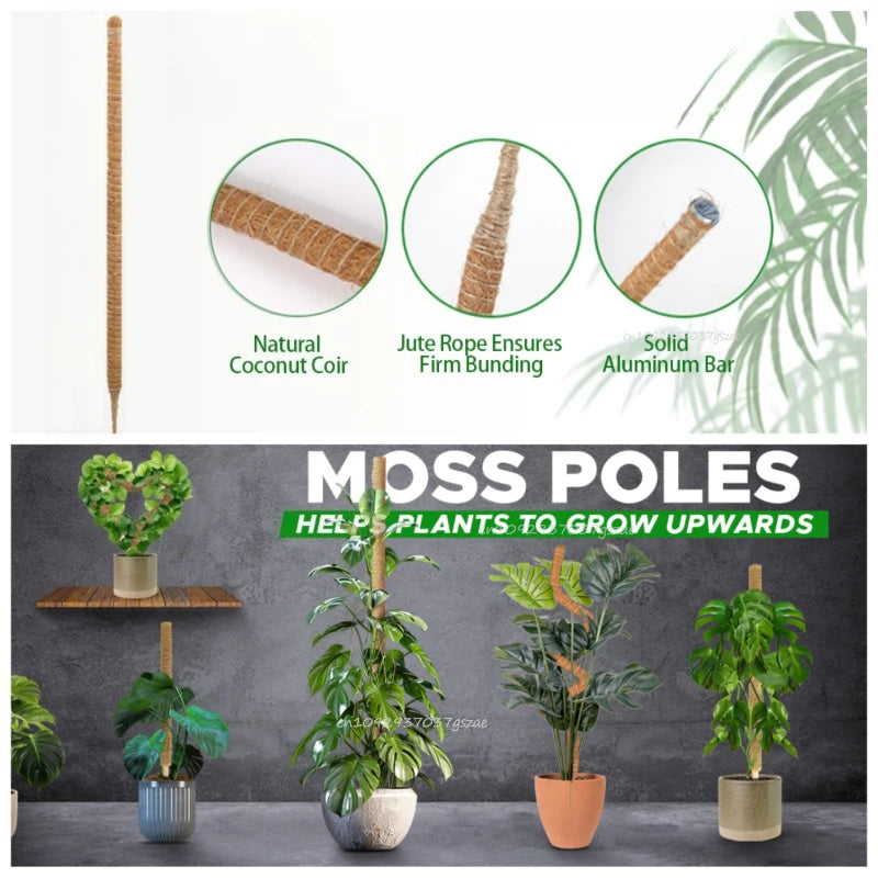 DIY Bendable Plant Support Eco-Friendly Coir Moss Pole for Indoor Garden Home Decor Climbing Plants Plantas Accesorios Zpaxo