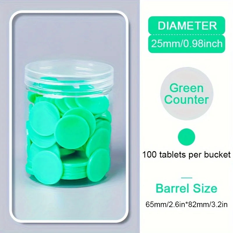 100 Plastic Counting Chips Interactive Learning Educational