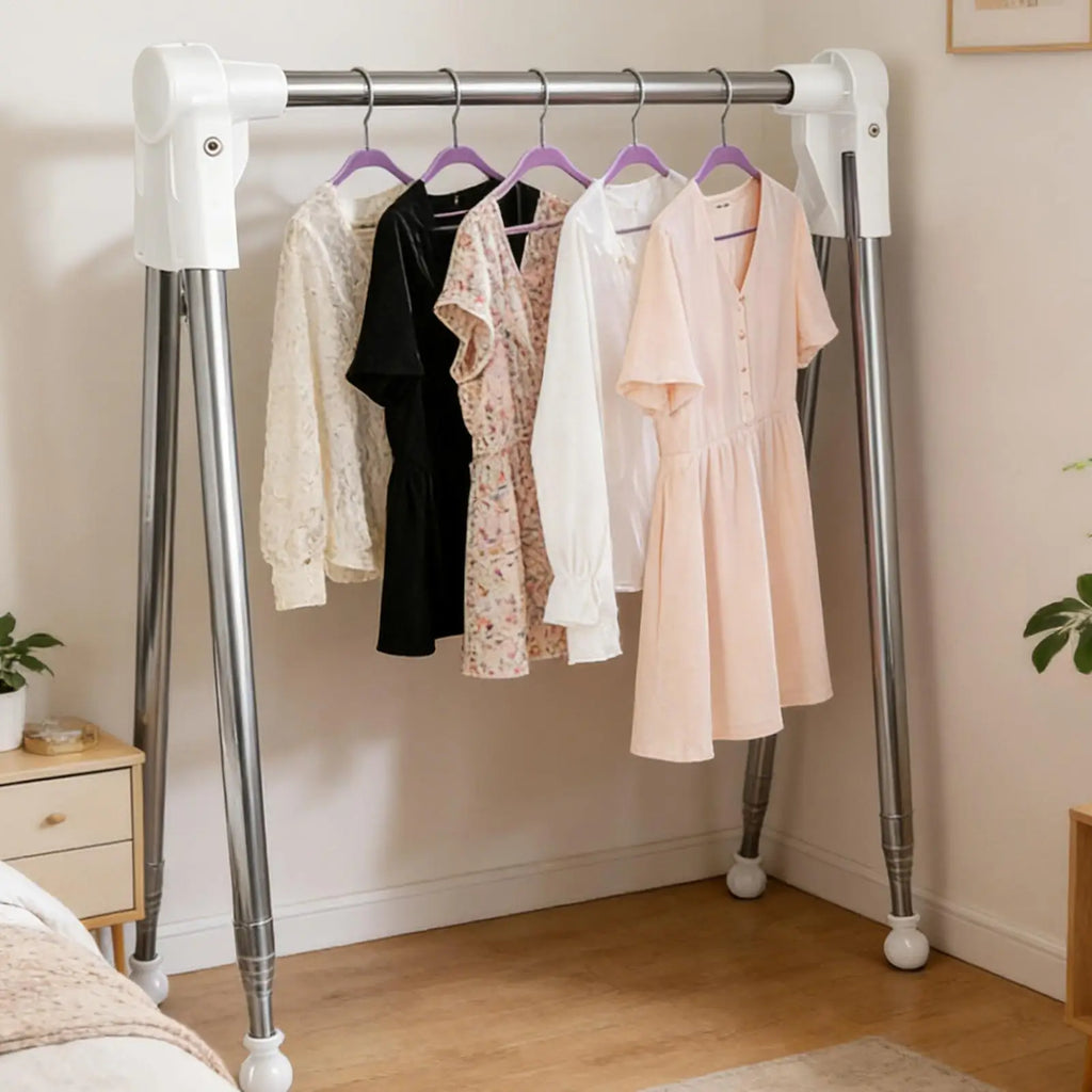 Foldable Clothes Drying Rack Stainless Steel Telescopic Garment