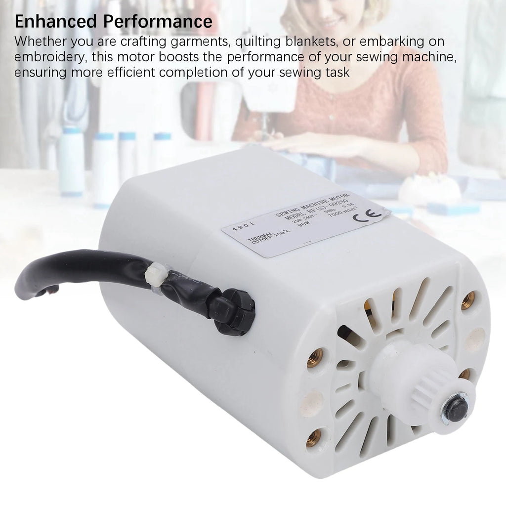 Home Sewing Machine Motor 50Hz 90W 7000RPM Electric Motor Replacement for Straight Curve Stitching Hemming Zpaxo