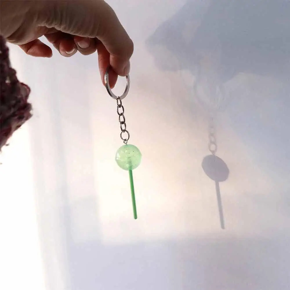 Lovely 3D Food Lollipop Keychain Transparent Bag Ornaments Simulation Zpaxo