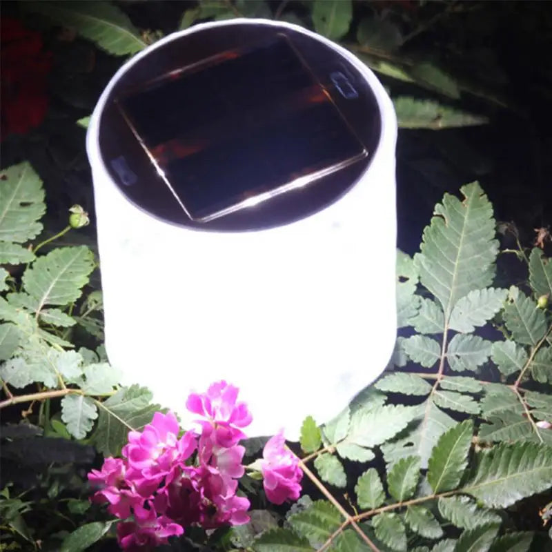 10LED Solar Inflatable RGB Light Tent Folding Lamp Camping Waterproof Zpaxo
