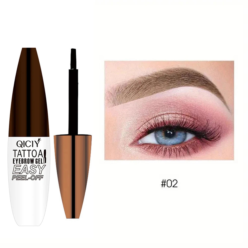3 Color Semi Permanent Cream Peel-off Eyebrow Gel Quick-Drying Lasting Non-Fading Eyebrow Pencil Natural Brow Tattoo Tint Makeup Zpaxo Q537-102Light Brown
