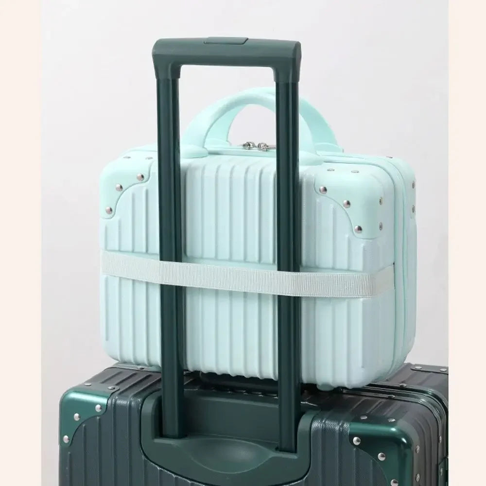 Mini Travel Suitcase Cosmetic Box Password Hand Luggage Organizer