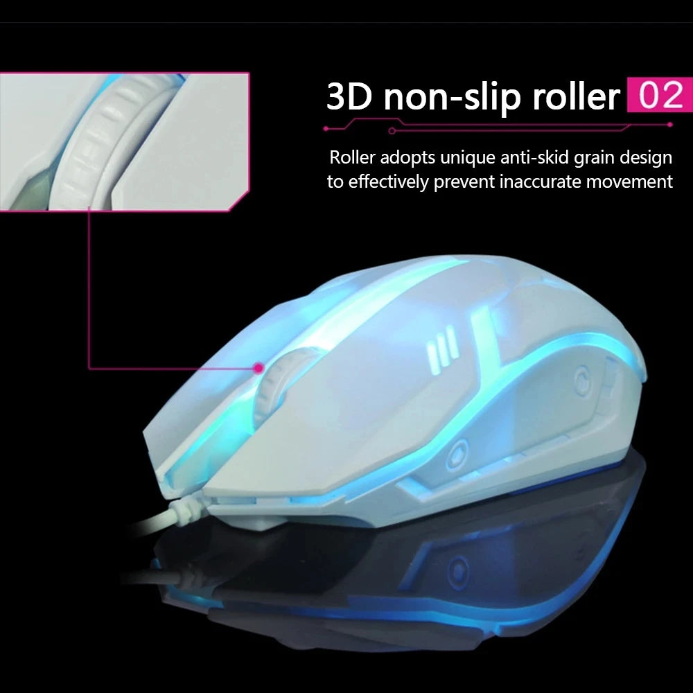 Limei S1 E Sports LED Luminous Backlit Wired Mouse USB Desktop Laptop Zpaxo