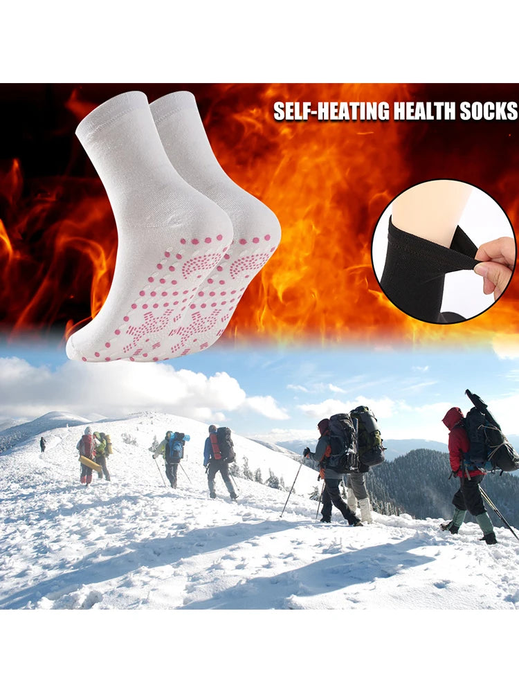 1 Pair Thermotherapeutic Socks Pain Relief Slimming Health Socks Tourmaline Cold-Resistant Christmas Gifts for Friends Zpaxo