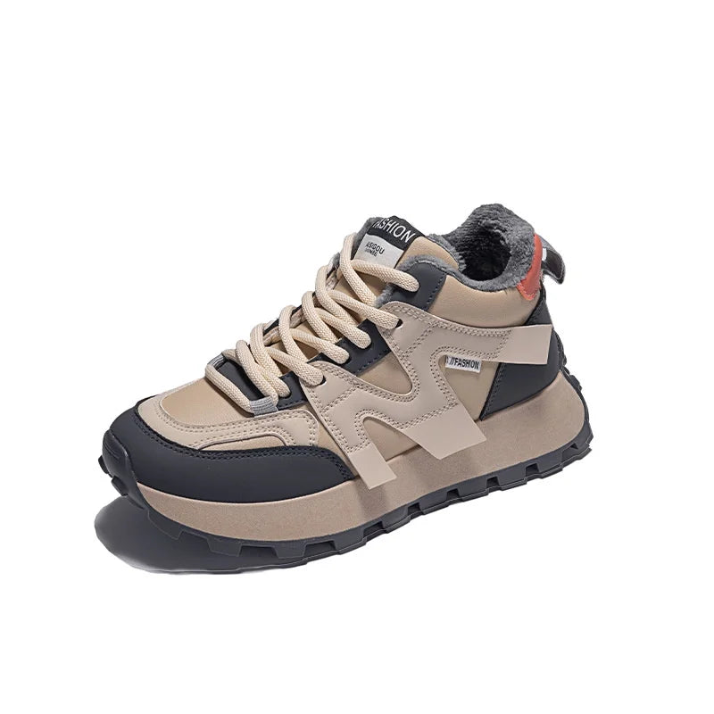 Women's Sports Shoes Tennis Thick-soled Velvet Warm Winter Fashion Zpaxo