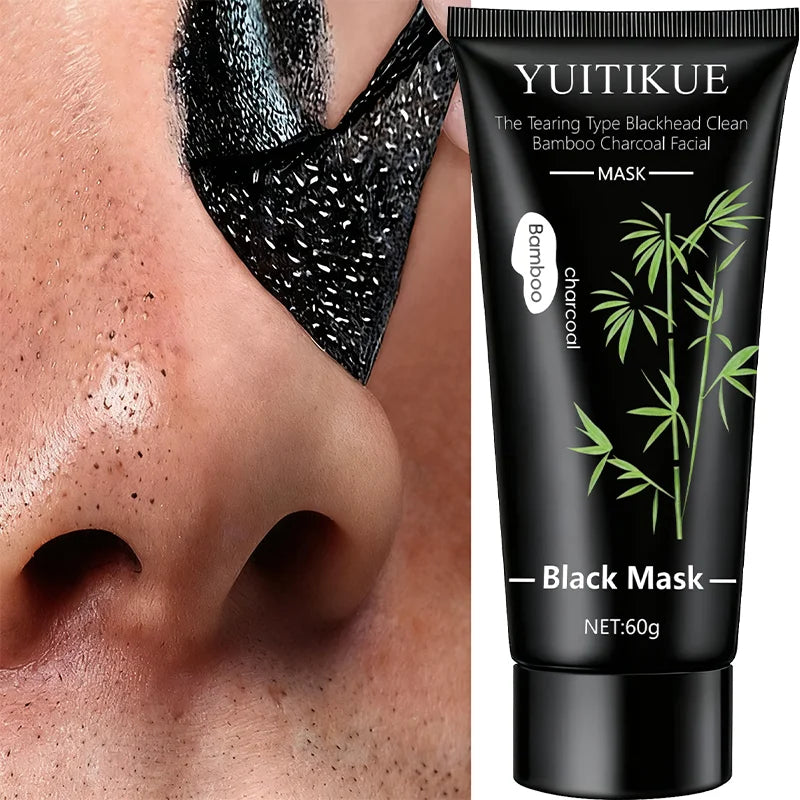 YUITIKUE Bamboo Charcoal Peel-Off Black Mask – Deep Cleanse 60g Peel-Off Face Mask Zpaxo