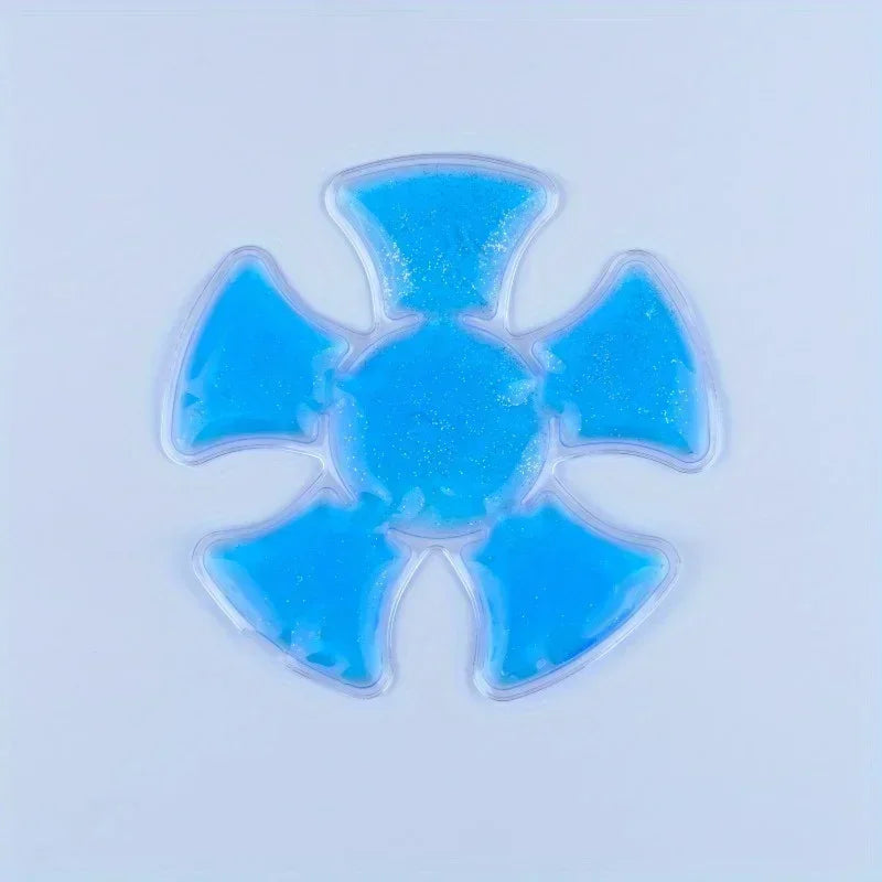 Blue PVC Gel Ice Adjustable Cooling Pad Helmets Hats Reusable Cold