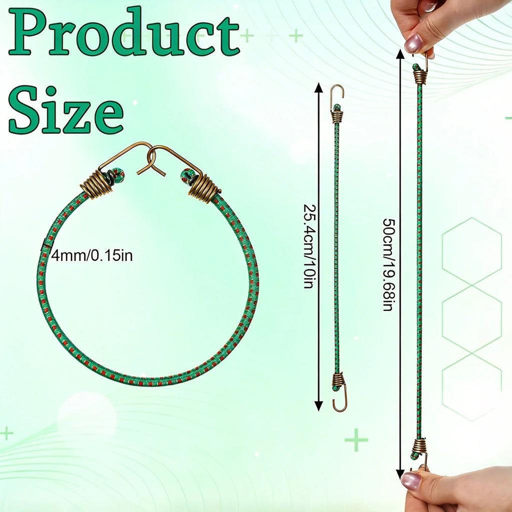 Latex Bungee Cords with Steel Hooks – Elastic Tie-Down Straps