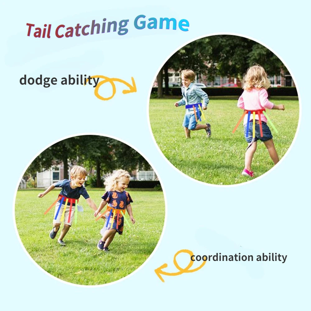 Children Outdoor Funny Game Toy Belt Kindergarten Kids Catching Tail