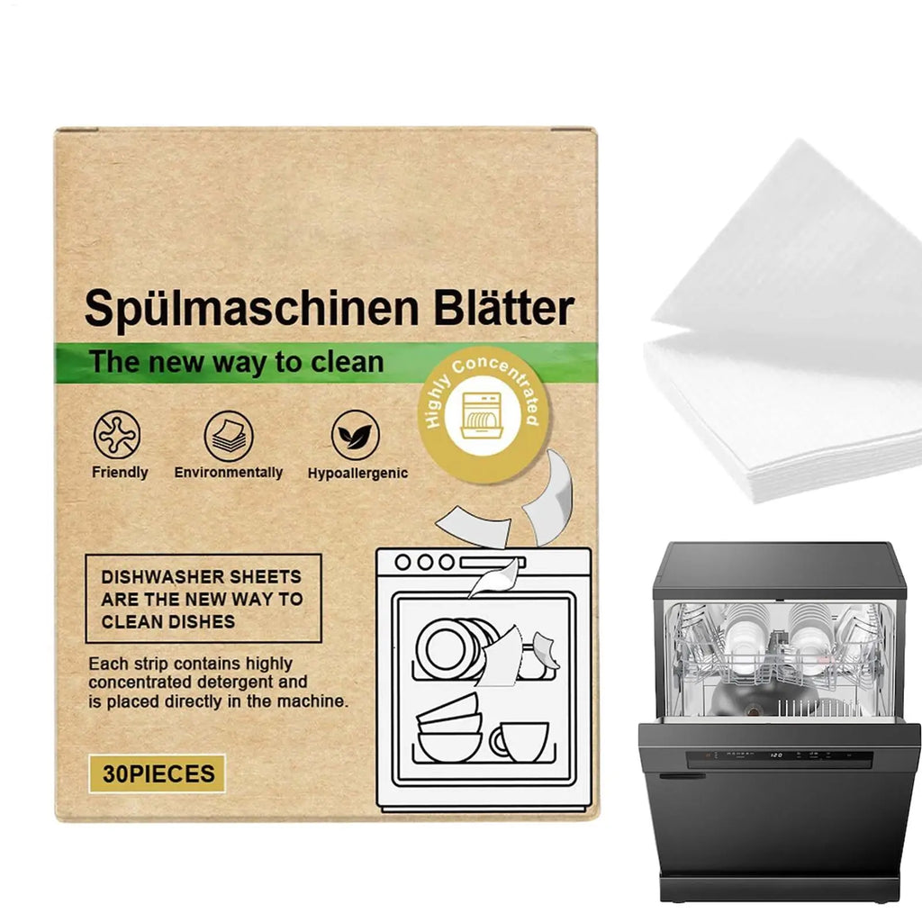 Eco-friendly Dishwasher Detergent Sheets Natural Cleaning Strips