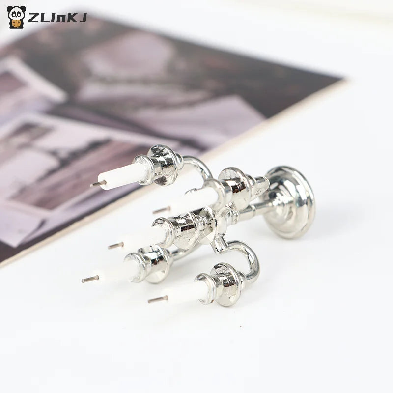 ▶1:12 Dollhouse Candle Holder Miniature Candlestick Doll Accessories Playing House Scene Model Photo Props Kidds Toy Gift Zpaxo