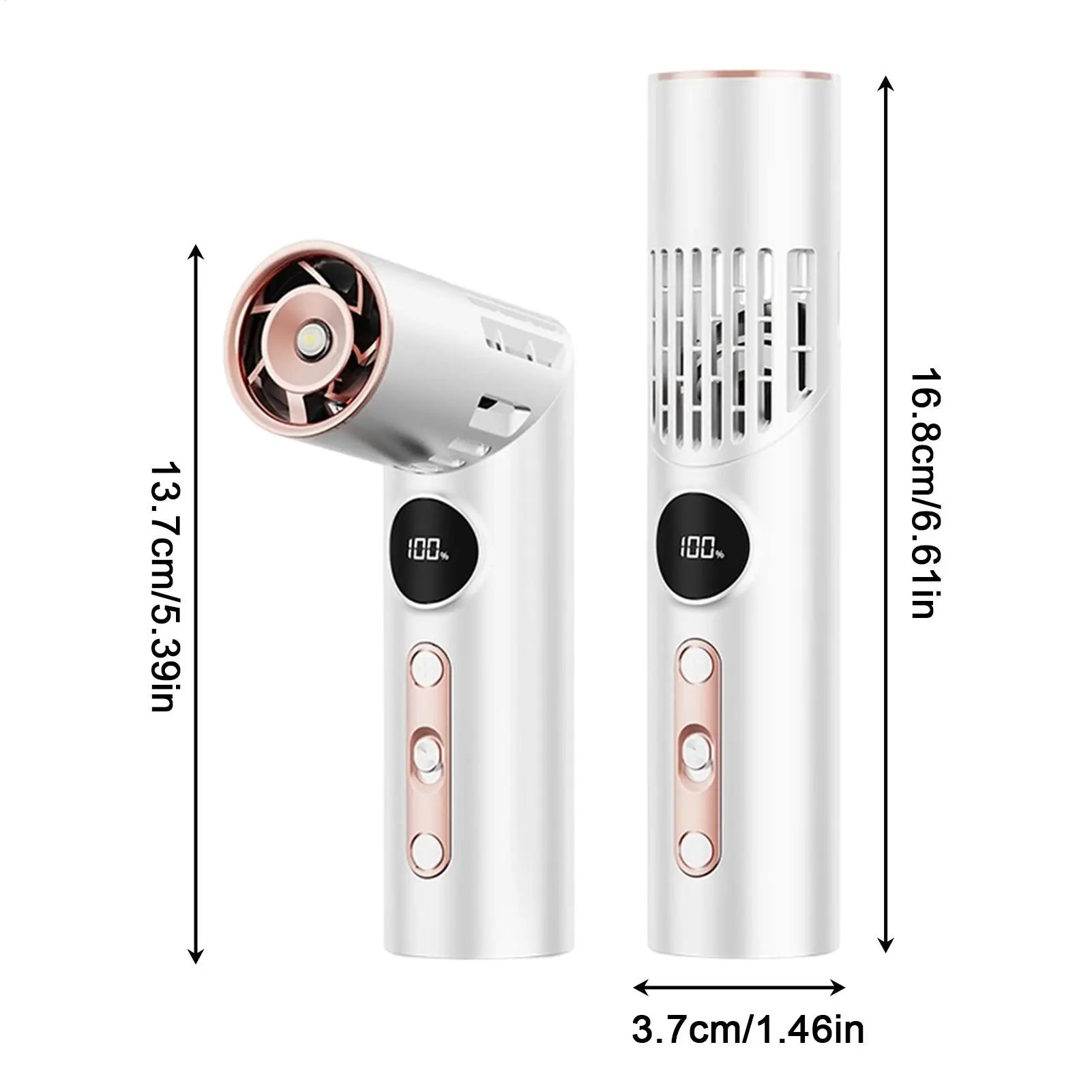 Electric Fan Handheld Foldable Mini Digital Display Equipment Travel Makeup Fan For Summer Camping Outdoor Beach Festival Sports Zpaxo