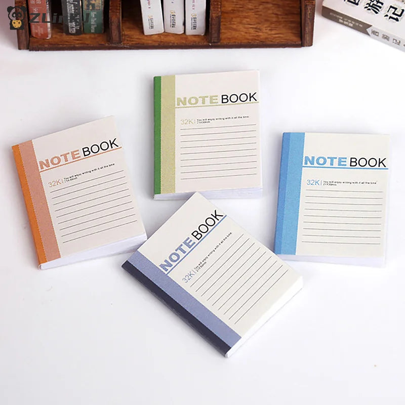 ▶4Pcs 1/12 Dollhouse Mini Notebook Exercise Book Model Dollhouse Study Decoration Dolls House School Stationery Accessories Zpaxo