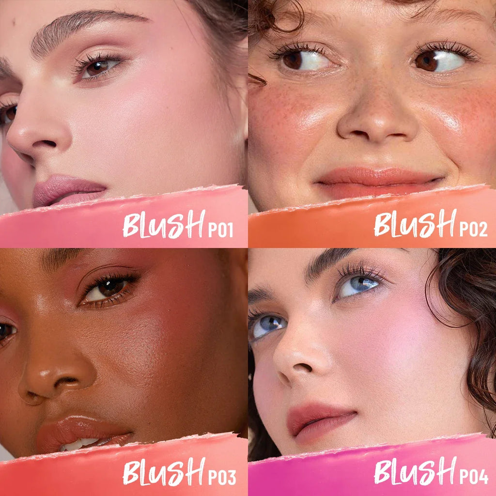 PECOLOVERS 3-in-1 Long-Lasting Waterproof Blush Stick - Jelly Texture, Fragrance-Free, Radiant Finish, Eyes & Cheeks Zpaxo