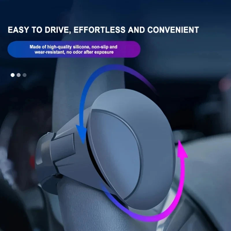 Easy-grip Silicone Steering Wheel Knob 360 Smooth Rotation One-hand