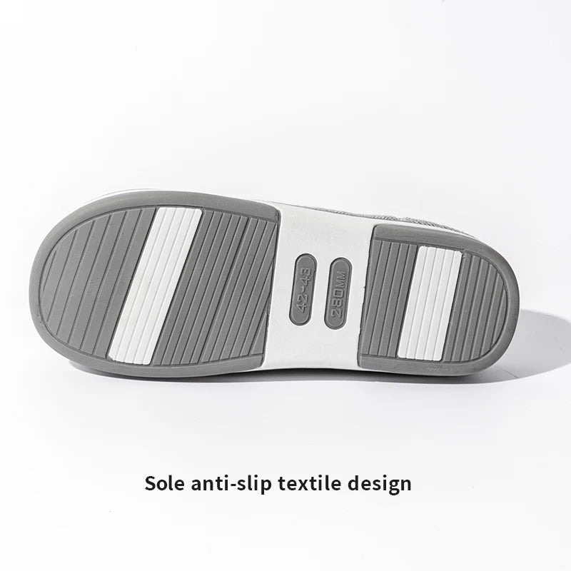 Winter Warm Men Fur Slippers House Non Slip Soft Shoes Comfort Flat